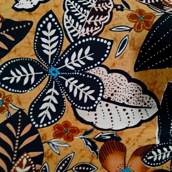 Floral Botanical Tropical Modest 90's Skirt 10 Leaves - Picture 8 of 10